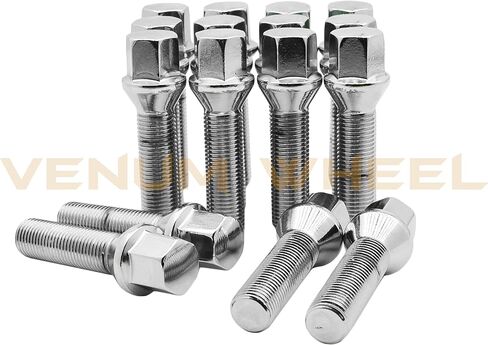 4 PC BOLT-ON | 5x112 مم | 66.56 مم تتحمل | 10 مم و 17 مم سميكة | الفواصل المركزية من الألومنيوم المركزية + 20 Chrome 14x1.5 براغي العروة المخروطية | ث/عجلات ما بعد البيع in Kuwait