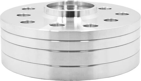 4 PC BOLT-ON | 5x112 مم | 66.56 مم تتحمل | 10 مم و 17 مم سميكة | الفواصل المركزية من الألومنيوم المركزية + 20 Chrome 14x1.5 براغي العروة المخروطية | ث/عجلات ما بعد البيع in Kuwait