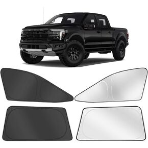 تغطي ظلال نافذة سيارة Xhring الجانب الخلفي لفورد F150 2021-2025 Lariat King Ranch Ranch Platinum XL XLT Limited Raptor Screen Sunshade Shield Revor in Kuwait