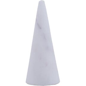 Marble Ring Holder | Cone Shape Jewelry Stand for Men and Women | Single Finger Ring Display Stand for Bedroom, Vanity, Kitchen Sink | Marble Jewelry Organizer (1.75x1.75x3.75 Inch, White) in Saudi Arabia