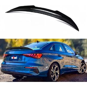 Rear Trunk Spoiler Compatible with 2014-2020 Audi A3 S3 RS3, High Kick PSM Style Spoiler Fits for 14-20 Sedan 4 Door, Exterior Duckbill Spoiler Wing Lip (Carbon Fiber Pattern) in Kuwait