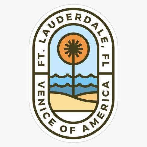 Magnet Fort Lauderdale Florida Badge Magnet Vinyl Scener 5 " in Saudi Arabia