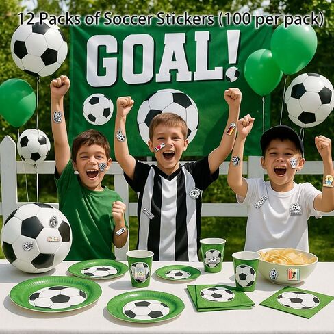 Football Stickers Gifts,100PCS Waterproof Vinyl Football Themed Sticker for Boys Kids Water Bottle Helmet Skateboard Scrapbooking in Saudi Arabia