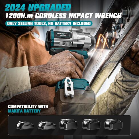 Cordless Impact Wrench for Mil-wau-kee 18V Battery 250FT-LBS 3/8 inch Compact Impact Gun Brushless Electric Includes LED Work Light - 2400RPM Light-Duty Impact Driver Wrench - No Battery in Saudi Arabia
