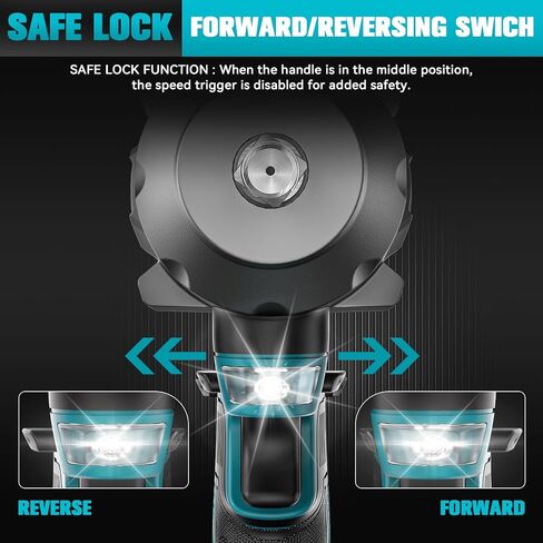 Cordless Impact Wrench for Mil-wau-kee 18V Battery 250FT-LBS 3/8 inch Compact Impact Gun Brushless Electric Includes LED Work Light - 2400RPM Light-Duty Impact Driver Wrench - No Battery in Saudi Arabia