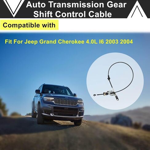 Auto Transmission Gear Shift Control Cable 52104060AG Compatible with Jeep Grand Cherokee 4.0L I6 2003 2004,Transmission Shift Control Cable Replace 52104060AG in Saudi Arabia