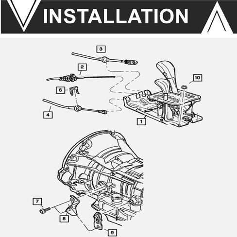 Auto Transmission Gear Shift Control Cable 52104060AG Compatible with Jeep Grand Cherokee 4.0L I6 2003 2004,Transmission Shift Control Cable Replace 52104060AG in Saudi Arabia