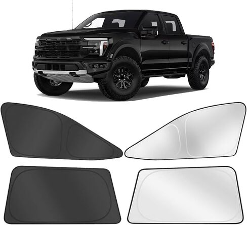 XHRING Car Window Shades Covers Rear Side for Ford F150 2021-2025 Lariat King Ranch Platinum XL XLT Limited Raptor Accessories Truck Screen Sunshade Shield Visor in Saudi Arabia