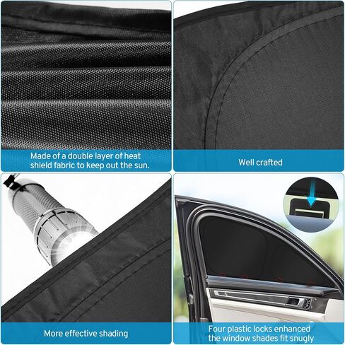 XHRING Car Window Shades Covers Rear Side for Ford F150 2021-2025 Lariat King Ranch Platinum XL XLT Limited Raptor Accessories Truck Screen Sunshade Shield Visor in Saudi Arabia