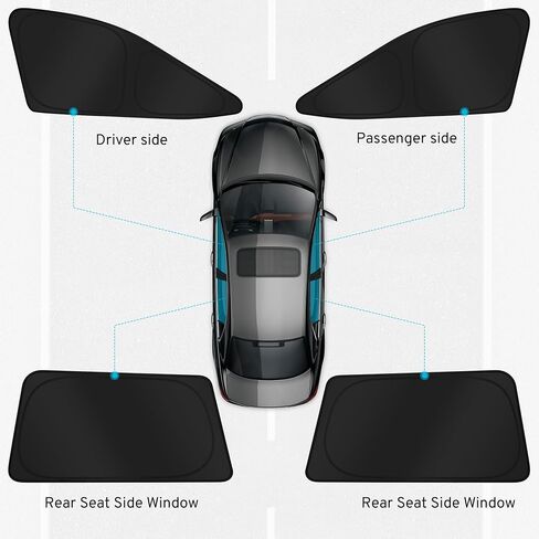 XHRING Car Window Shades Covers Rear Side for Ford F150 2021-2025 Lariat King Ranch Platinum XL XLT Limited Raptor Accessories Truck Screen Sunshade Shield Visor in Saudi Arabia