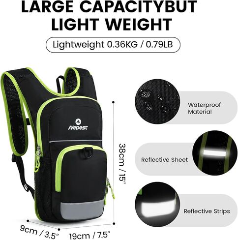 حقيبة الظهر للأطفال ، حقيبة ظهر مائية مع المثانة 1.5 لتر للركوب على ركوب الدراجات في المشي لمسافات طويلة in Kuwait