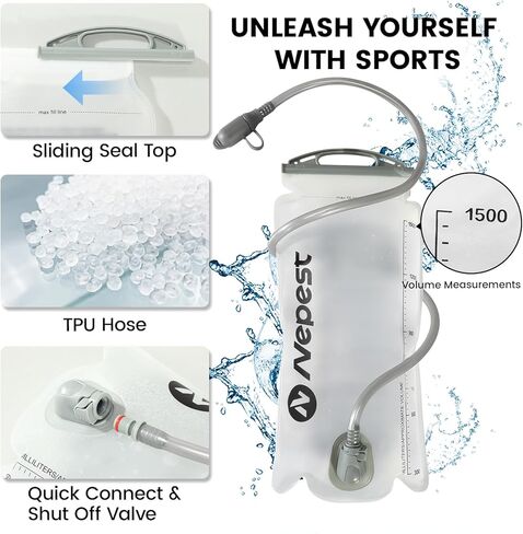 حقيبة الظهر للأطفال ، حقيبة ظهر مائية مع المثانة 1.5 لتر للركوب على ركوب الدراجات في المشي لمسافات طويلة in Kuwait