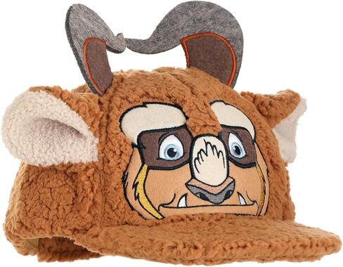 Disney Beast Fuzzy Costume Cap - Baseball Style with Embroidered Face & Felt Horns in Saudi Arabia