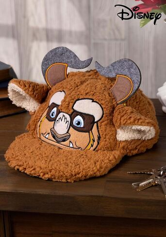 Disney Beast Fuzzy Costume Cap - Baseball Style with Embroidered Face & Felt Horns in Saudi Arabia