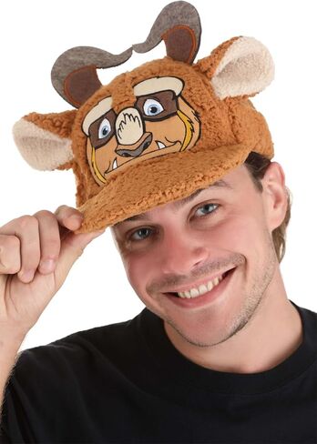 Disney Beast Fuzzy Costume Cap - Baseball Style with Embroidered Face & Felt Horns in Saudi Arabia