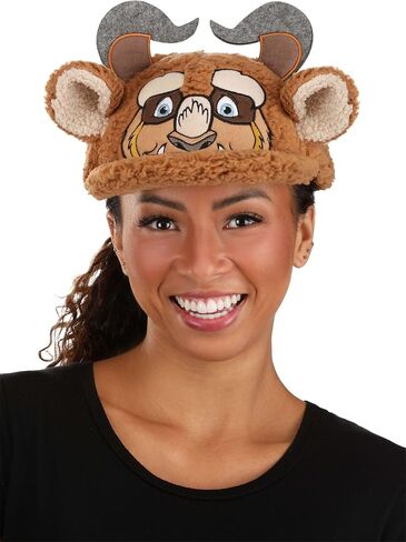 Disney Beast Fuzzy Costume Cap - Baseball Style with Embroidered Face & Felt Horns in Saudi Arabia