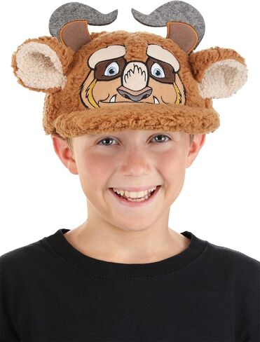 Disney Beast Fuzzy Costume Cap - Baseball Style with Embroidered Face & Felt Horns in Saudi Arabia