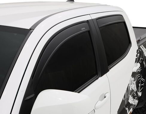Husky Liners Low Profile Ventvisors/Rain Guards | Fits 2019-2025 Chevrolet Silverado & GMC Sierra 1500; 2022 Silver LTD, 2020-2025 Silver & Sierra 2500/3500HD Dbl Cab, 1 pc. | Matte Black - 2857080 in Saudi Arabia