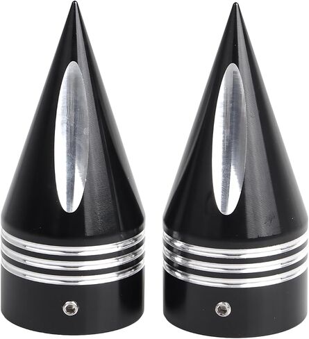 Axle Nut Covers 3.6" Front Axle Nut Cover Cap Spike Front Axle Caps Fit for Harley Touring Electra Glide Road Glide 2000-2007 Dyna Low Rider/Low Rider/Super Glide 2004-2007, Chrome in Saudi Arabia