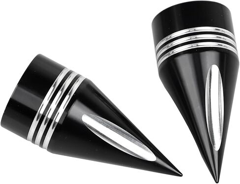 Axle Nut Covers 3.6" Front Axle Nut Cover Cap Spike Front Axle Caps Fit for Harley Touring Electra Glide Road Glide 2000-2007 Dyna Low Rider/Low Rider/Super Glide 2004-2007, Chrome in Saudi Arabia