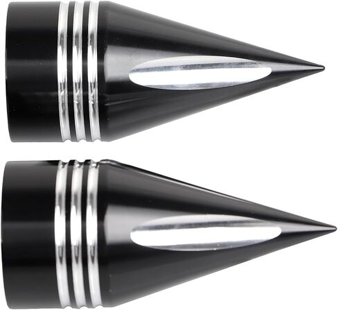 Axle Nut Covers 3.6" Front Axle Nut Cover Cap Spike Front Axle Caps Fit for Harley Touring Electra Glide Road Glide 2000-2007 Dyna Low Rider/Low Rider/Super Glide 2004-2007, Chrome in Saudi Arabia