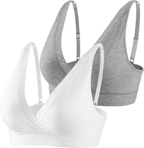 Lace Cotton Bra with Straps – Comfortable Support for Maternity, Nursing, and Everyday Wear in Saudi Arabia