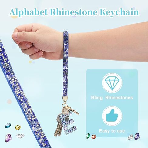 uxcell key -keykain for women ، alphabet alphabet alphabet سلسلة مفاتيح سلسلة مفاتيح براقة مع قلب لحقيبة الظهر in Saudi Arabia