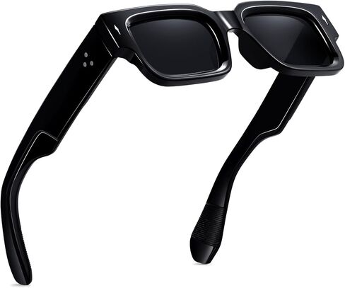 Cool Square Frame Sunglasses for Women Men Trendy Chunky Rectangle Sun Glasses Black Shades UV400 Protection in Saudi Arabia