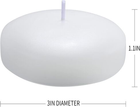 36 Pack Floating Candles, 3" White Unscented Dripless Wax Burning Candles, for Weddings, Party, Cylinder Vases, and Home Decorations in Saudi Arabia