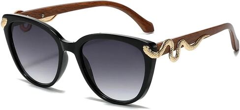 Vintage Cat Eye Sunglasses for Women Men Gold Snake Punk Popular Sexy Luxury Uv400 in Kuwait