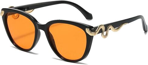 Vintage Cat Eye Sunglasses for Women Men Gold Snake Punk Popular Sexy Luxury Uv400 in Kuwait