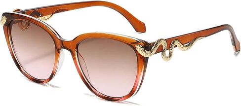 Vintage Cat Eye Sunglasses for Women Men Gold Snake Punk Popular Sexy Luxury Uv400 in Kuwait