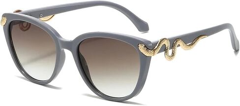 Vintage Cat Eye Sunglasses for Women Men Gold Snake Punk Popular Sexy Luxury Uv400 in Kuwait