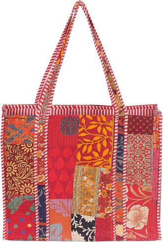 Marubhumi Women Lightweight Travel Bag Purse Cotton Shoulder Tote Bag For Shopping Grocery & Beach Bag in Kuwait