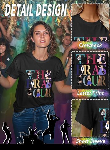 EVELUST Womens Country Concert Shirt - Cute Music Festival Graphic Tee World Tour Outfits Fan Lover Casual Letter Print Top in Kuwait