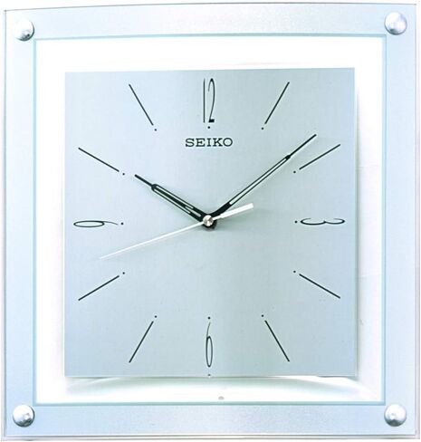 ساعة الحائط الأنيقة Seiko ، الفضة ، 37.5 × 6.7 × 34.6 سم in Saudi Arabia