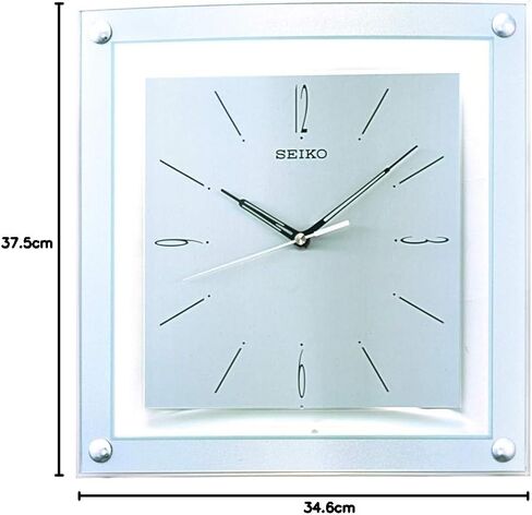 ساعة الحائط الأنيقة Seiko ، الفضة ، 37.5 × 6.7 × 34.6 سم in Saudi Arabia