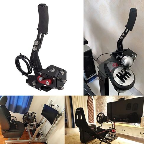 CNRAQR PC USB Handbrake and Racing Game Simulator Shifter 7+R H Gear for Logitech G29 G27 G25 G920 with Thrustmaster T300RS/GT in Saudi Arabia