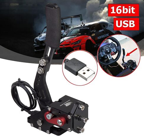 CNRAQR PC USB Handbrake and Racing Game Simulator Shifter 7+R H Gear for Logitech G29 G27 G25 G920 with Thrustmaster T300RS/GT in Saudi Arabia