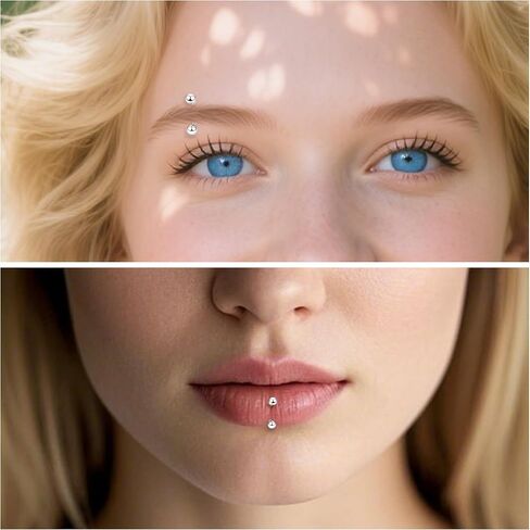 Ruifan 20g 18g 16g 14g 12g 8g 6g 4g 2g Rook Piercing Jewelry Titanium Internally Threaded Curved Barbell Eyebrow PA Tragus Helix Conch Lobe Earrings Lip Rings Body Piercing Jewelry For Women Men in Saudi Arabia