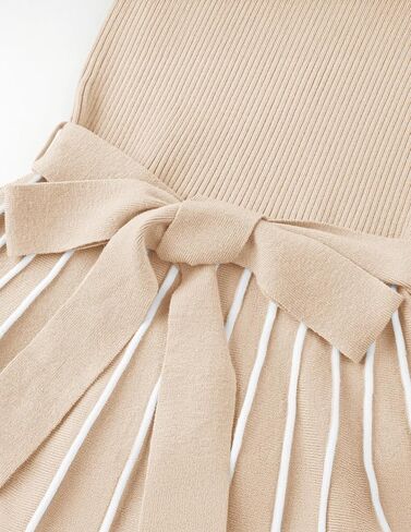 ZESICA Women's Summer Sleeveless Maxi Dress 2025 Crewneck Ribbed Knit Tie Waist Casual A Line Swing Dresses in Kuwait