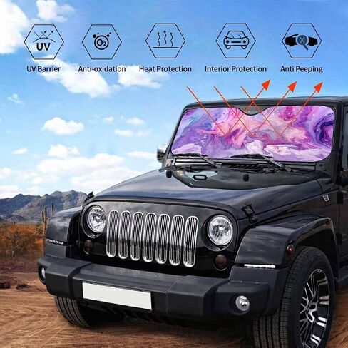 Texas Flag Front Windshield Sun Shown Accordion قابلة للطي Auto Sunshade للسيارة شاحنة سيارات الدفع الرباعي UV أشعة الشمس واقي in Kuwait