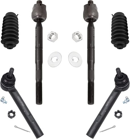 Detroit Axle - Front 6pc Suspension Kit for 04-06 Lexus RX330, 07-09 RX350, 04-07 Toyota Highlander, 4 Inner Outer Tie Rods 2 Boots 2004 2005 2006 2007 2008 2009 Replacement in Saudi Arabia