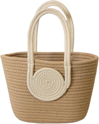 Woven Bag for Women Vibrant Cotton Rope Handbag Chic Large Tote for Women, Stylish Carryall & Shoulder Bag in Kuwait