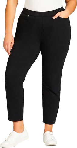Women's Plus Size Tapered Knit Pull On Jean in Saudi Arabia