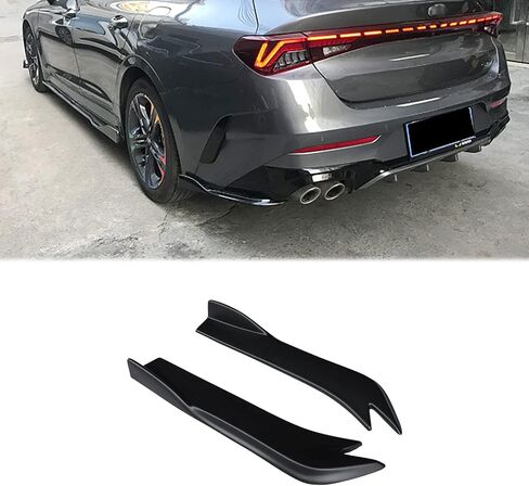 Rear Bumper Lip Spoiler for Kia K5 Optima DL3 2021 2022 2023 Wrap Angle Protector Accessories Trim ABS 2pc Matte Black in Kuwait
