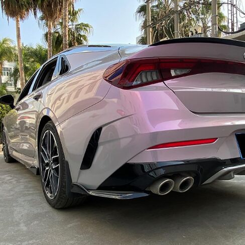 Rear Bumper Lip Spoiler for Kia K5 Optima DL3 2021 2022 2023 Wrap Angle Protector Accessories Trim ABS 2pc Matte Black in Kuwait
