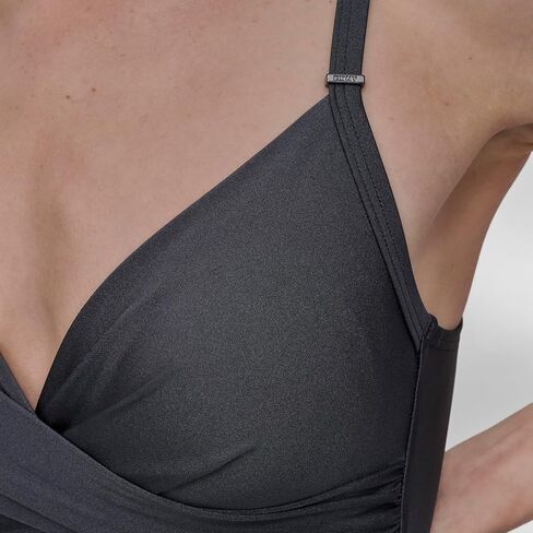 DKNY Women's Surplice Ruched Spaghetti Strap One Piece Swimsuit مع التحكم في البطن in Saudi Arabia