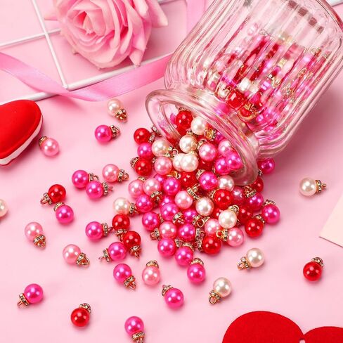 Jansun 90pcs عيد الميلاد الكرات الصغيرة الحلي الزخارف متعددة الألوان المقلدة لؤلؤة المعلقات المصغرة شجرة عيد الميلاد معلقة زخارف كرات لامعة صغيرة لعطل in Kuwait