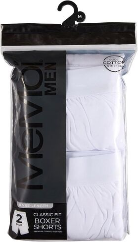 MeMoi 2 Pair Men's Knee-Length Cotton Rich Knit Boxer Shorts in Saudi Arabia
